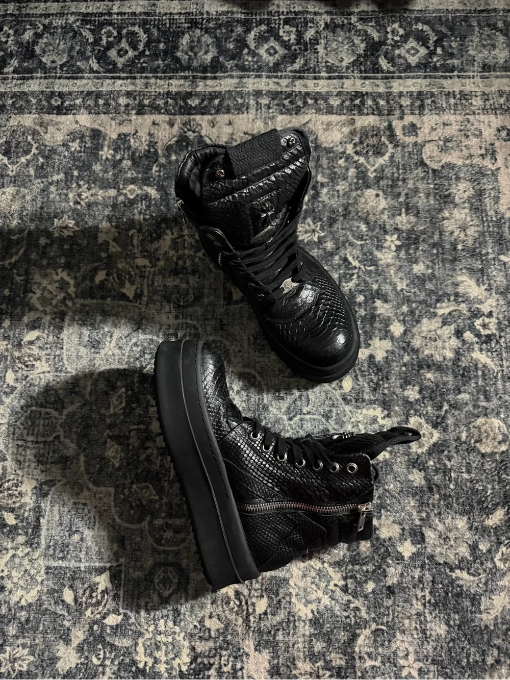 Rick Owen Geobasket x Chrome Hearts Platforms